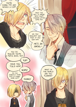 Crimson-Chains: Woop!!Continuation Of Mafia Au~Victor’s So Irresponsible ^^;;But