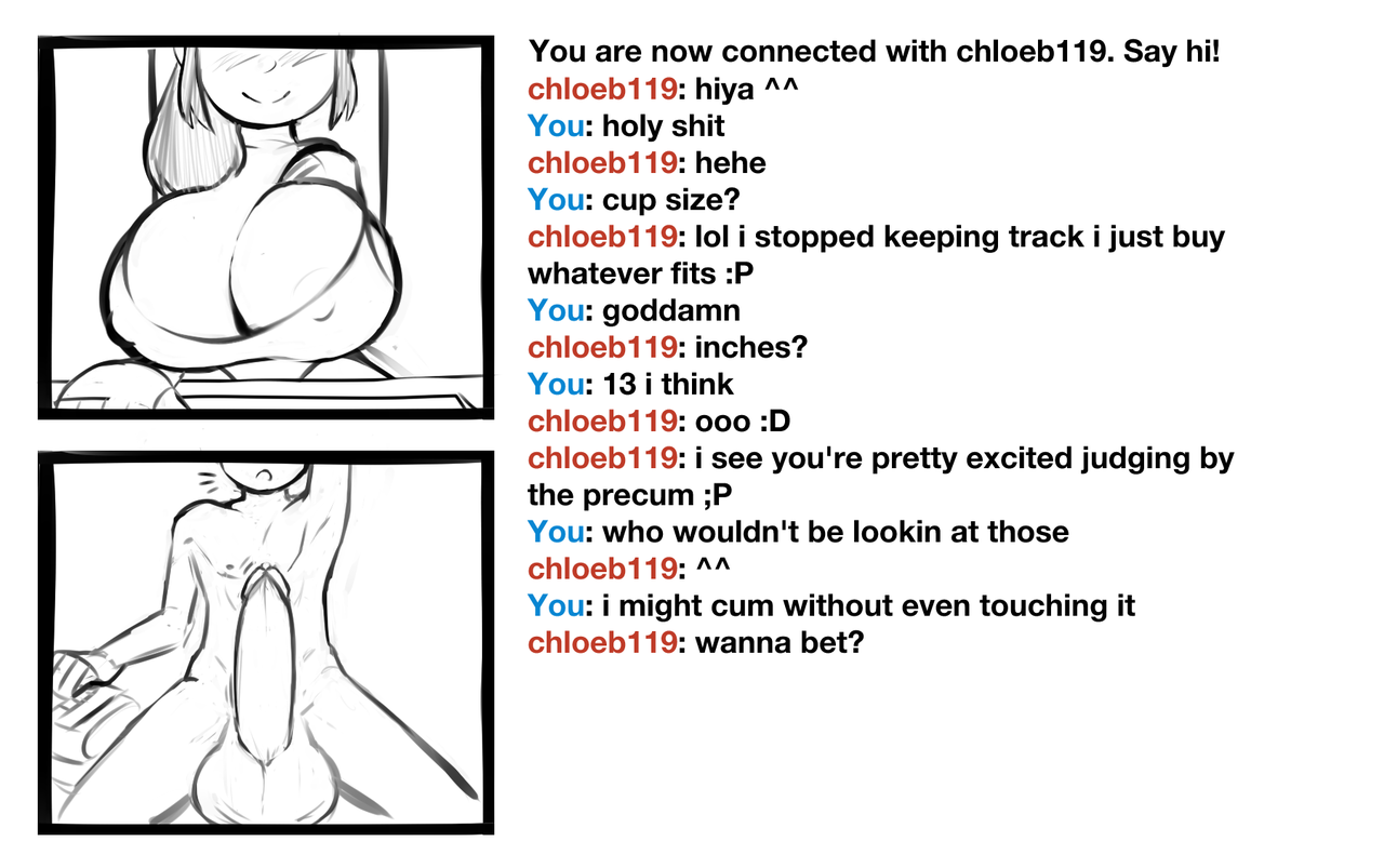 jinnsart: when a very frisky chloe goes on a chat site  twitter / support me! 