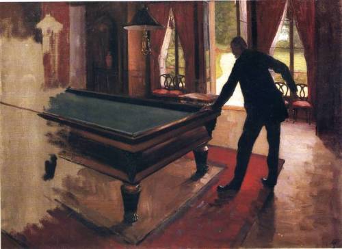 artist-caillebotte:Billiards, 1876, Gustave CaillebotteMedium: oil,canvas