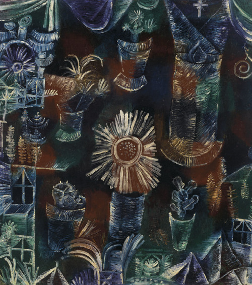 a-la-belle-e-toile:Paul Klee - Stilleben mit der Distelblüte (recto), 1919, oil on board, 48.9 x 43.