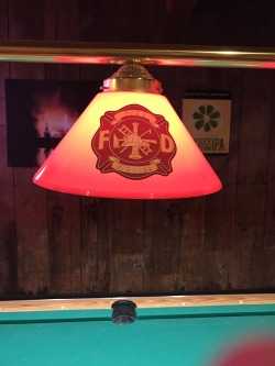 Went to new local bar tonight , owned by a couple fire fighters , mostly FF Leo&rsquo;s and military crowd , for sure a nice bar . Good night with @dozer09 and Jordan playing pool and having drinks. Some kick ass decor too