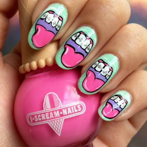 Porn Pics iscreamnails:  @hizgi inspired nails using