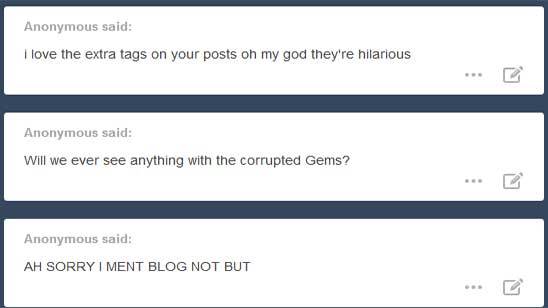 Anon answers under the cut! Remember, if you don’t see your question here, it’s