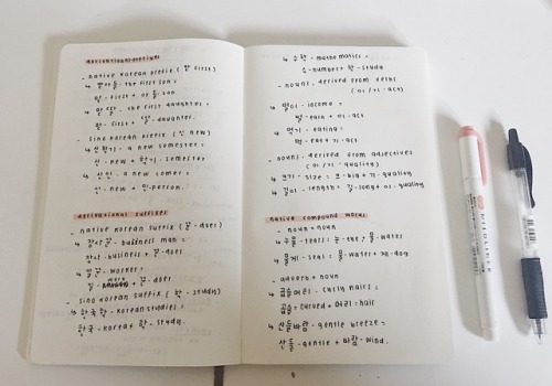 kinostudy: took some korean notes this weekend ! hopefully I would realize how to improve my handwri