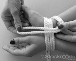 dare-master:  How To Tie A Double Rope Cuff With Ring   This easy rope bondage tutorial