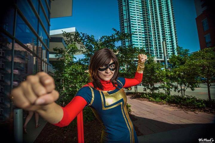 kierongillen:  knitmeapony:  timetravelandrocketpoweredapes:  Kamala Khan Ms. Marvel by Meevers