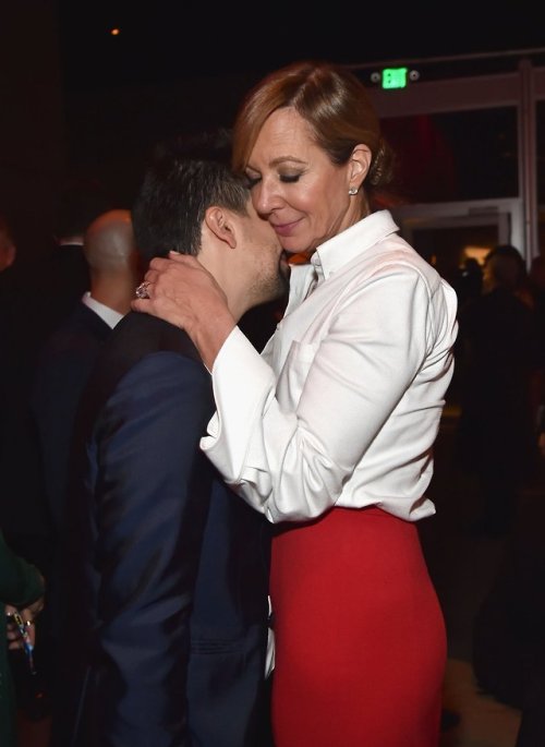 keepingupwithlinmanuel: Lin and Allison Janney at the Vanity Fair Oscars Party 2018 [Photo credit: L
