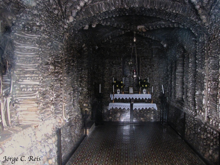 Capela dos Ossos (English: Chapel of Bones) Located in the walled medieval city of