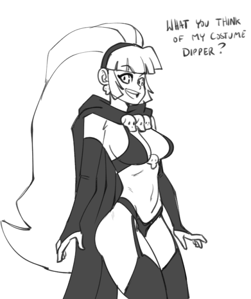 thedarkeros:stream sketch Pacifica as Lady Death