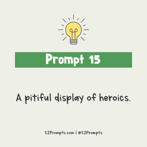 Write a story or create an illustration using the prompt: A pitiful display of heroics.Instagram|Kof