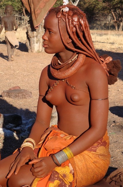 Nude african tribal women bathing