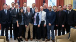 Hannah Hart and Tyler Oakley met the President