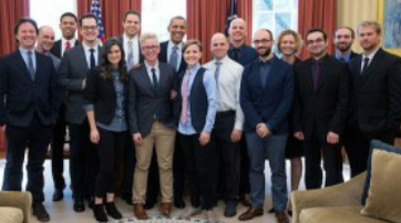 Porn Pics Hannah Hart and Tyler Oakley met the President