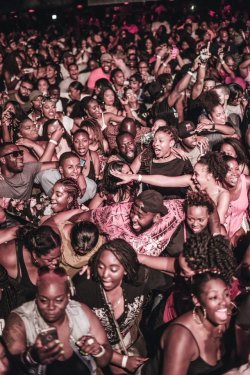 lagonegirl:    Black Joy Matters #TrapKaraoke     This is art. This is culture.   Barely any phones out. Just black folks smiling and enjoying each other. I love this shit. Waiting for this to turn into a painting like the other black party one    I