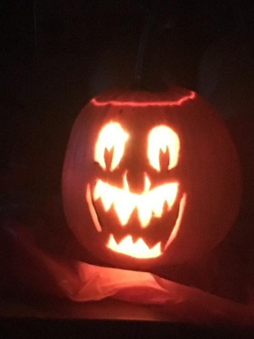 my pumpkin this year!! tried fr the devil from cuphead