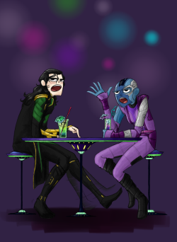 enigmarr:  I was adopted and my dad’s a dick monthly meetup &ldquo;-turns me into a cyborg, and calls Gamora his favourite daughter right in front of me!” &quot;Yeah? First Odin starts a war with a race he graciously failed to mention I was a part