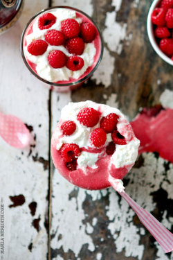 confectionerybliss:  Frozen Raspberry Chambord Milkshakes | Family Fresh Cooking 