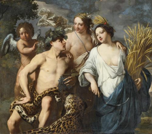 art-and-things-of-beauty:Jan Miel (Belgium 1599-1664)   Ceres, Bacchus and Venus, oil on c