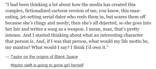 girlvswild:  ts-1989:  Taylor Swift- Blank Space   in which my newly-minted love of taylor swift grows exponentially. 