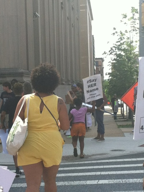 sexwithwrex: Members of the Baltimore People’s Power Assembly rally down Franklin Street for a