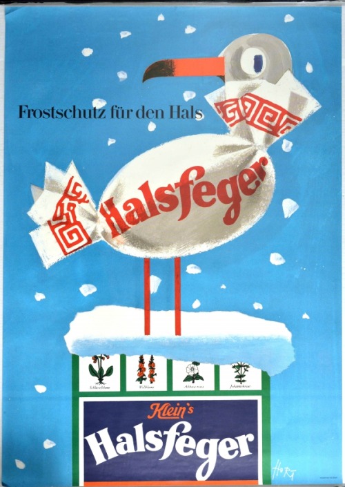 vintagepromotions: ‘Halsfeger - anti-freeze for the throat’Advertisement for Klein’s Halsfeger throa