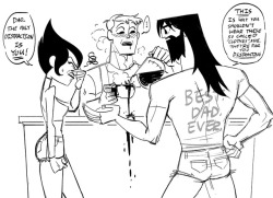 grimphantom2:  c2ndy2c1d:  Watched the new episode today and i’ve been converted to the Jashi father/daughter AU lol Goofy hot dad Jack gives me life haha  Loving Ashi’s reactions XD