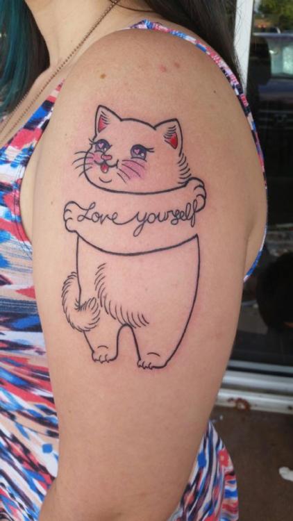 fuckyeahtattoos:  Done by Andy Cordero at Sunset Tattoo Parlor in Miami, FL This is to remind myself, my future kids, and anybody who sees it to never hate who you are, and love yourself always. 