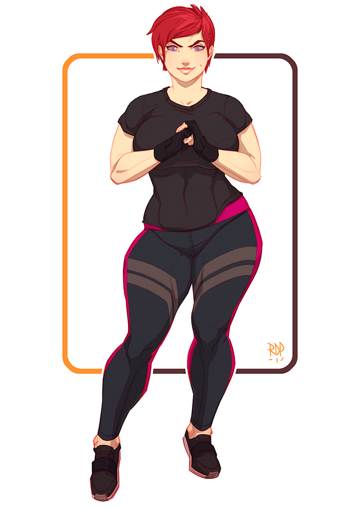 samuraiblack: i think she’s a wrestler, but dont quote me on that. commission.