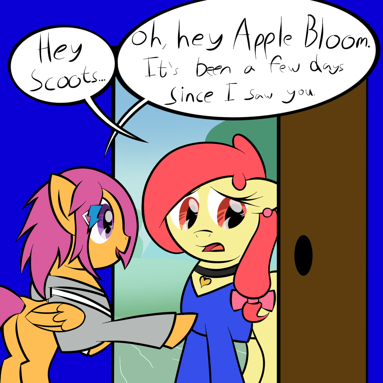 motherlyscootaloo:  Guest Art By Lucid Dusk  Aww ;w; &lt;3
