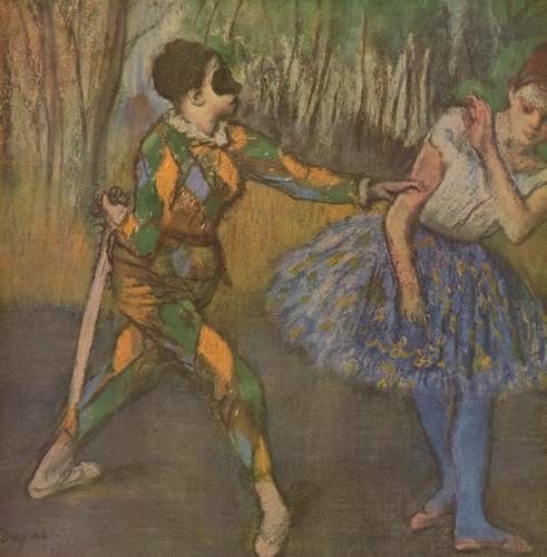 Harlequin and Colombina, 1886, Edgar Degas