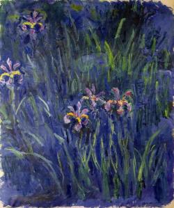 artist-monet:  Irises 2, 1917, Claude Monet