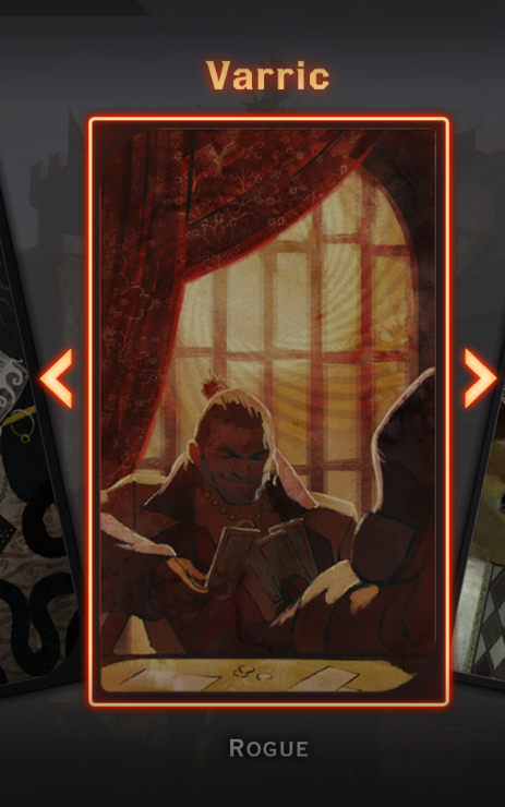 draeneis: draeneis: okay varrics card went from the original, to the card on the left, to the card o