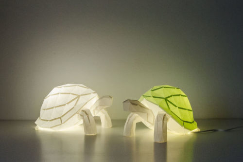 CUTE ORIGAMI-INSPIRED ANIMAL LAMPS MADE FROM PAPER BY OWL PAPERLAMPS