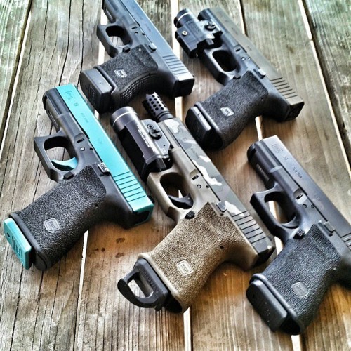 glockfanatics:   Picking glocks should be like picking an outfit for the day. Which one to use… (posted by @tgsarms) #glockfanatics #glockporn #glockmods #glockperfection 