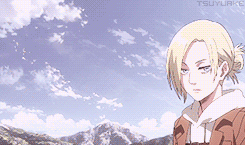 tsuyuake:  SNK MEME ↳ A scene that made you smile (2/?): “that slacker” Annie