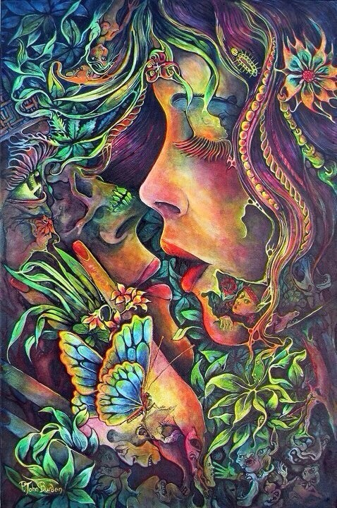 silencegotblownapart:  Psychedelic kisses