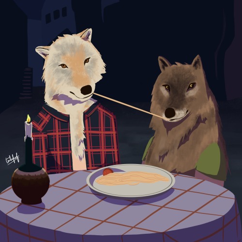  artober 20th: Lady and the Tramp, Werewolves AU.