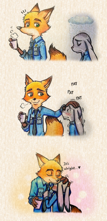 wildehopps-rasps:  deiruwildehoops:  peanut-k:  Nick x Judy Short Comic - I’m always there for you. 