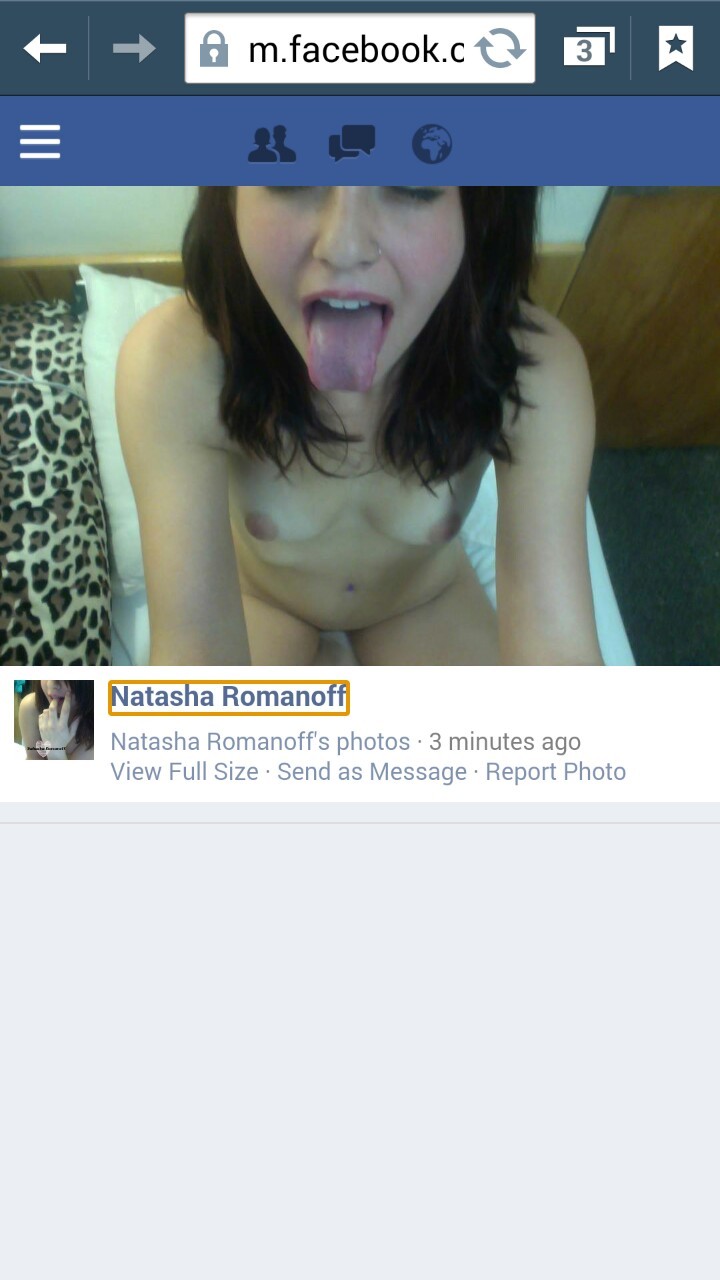 stolenpicsonly:  Facebook slut Natasha Romanoff posting slutty naked pics