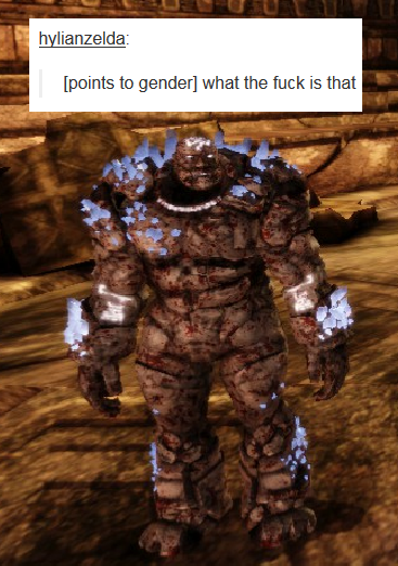 queencolondarkwing:  Mah lil angry golem luv
