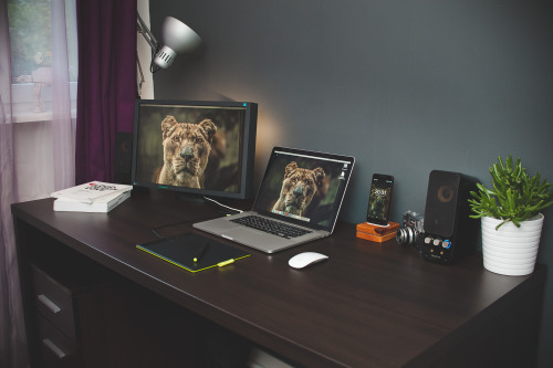 minimaldesks:
“ Łukasz’ updated workspace.
• MacBook Pro Retina 15"
• Eizo S2233
• Nexus 5X
• Wacom One
You can find him here.
”