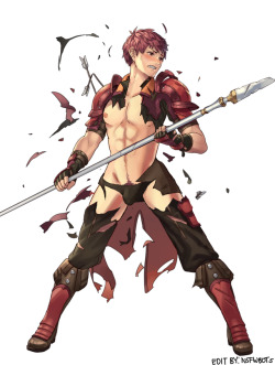 nsfwbots: i remember seeing ppl talk about nsfw edits of the injured fe heroes renders and i wanted to give it a go
