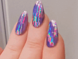 nailpornography:  Purple Holographic Nail