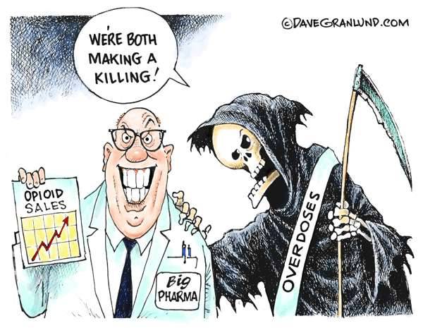 cartoonpolitics:    (cartoon by Dave Granlund)     Why libertarians are either evil