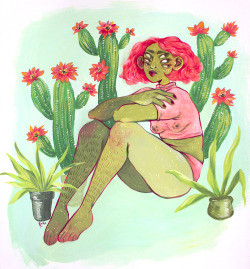 roseiaghost:  practice with gouache that