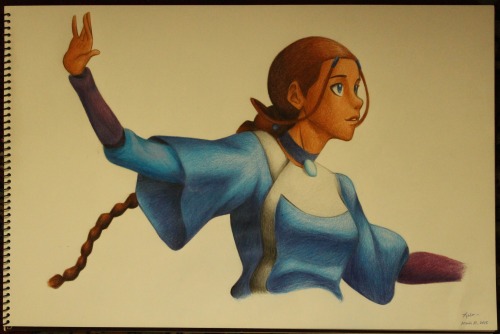 This Was From The Opening Of Legend Of Korra. Aang Was My Very First Art Of This Year. :D Used Colored