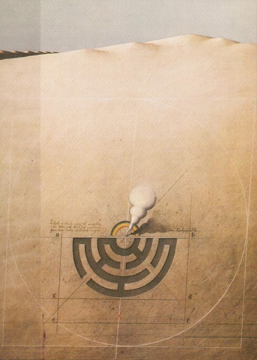 Friedrich Meckseper  —  Labyrinth  (etching, 1969)
