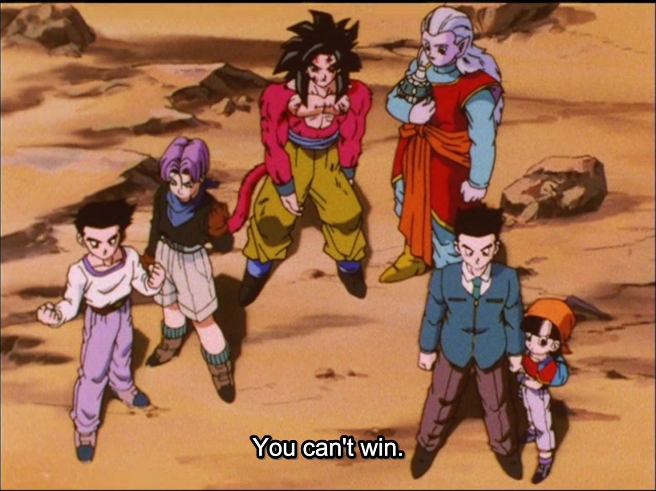 Dragon Ball GT - Vegeta Vs Baby Gohan & Baby Goten 