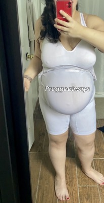 preggoalways:When your tits and your belly are so big you need extra support during the day to keep you from tipping over 