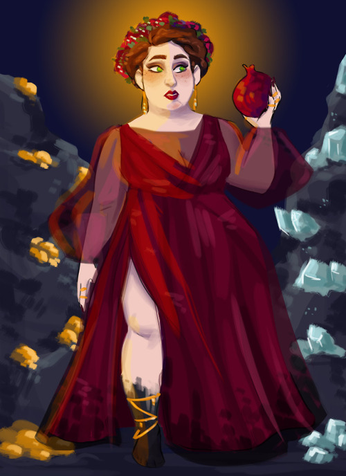 seahagart:got persephone on a greek god quiz,ooh mama, also an excuse to practice some painting